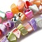 Natural Trochid Shell/Trochus Shell Beads Strands, Dyed, Nuggets, Mixed Color, 5~22x7~15x3~8mm, Hole: 1.2mm, about 65~70pcs/strand, 14.69~15.35''(37.3~39cm)