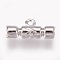 Alloy Pendants, Column, Platinum, 7x15x4mm, Hole: 1.5mm