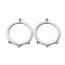 Non-Tarnish 201 Stainless Steel Chandelier Components Links, Round Ring, Laser Cut, Stainless Steel Color, 30x25x1mm, Hole: 1.6mm and 1mm