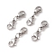 Non-Tarnish 304 Stainless Steel Double Lobster Claw Clasps, 201 Stainless Steel Jump Ring, Stainless Steel Color, 22mm