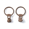 Alloy Zipper, with Resin Puller, Round, Cadmium Free & Lead Free, Saddle Brown, 37mm, ring: 31.5x23.5x1.5mm, zipper puller: 10.5x9x7.5mm