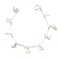 10Pcs 10 Styles Natural Freshwater Shell Beads, Number 0~9, Top Drilled, Creamy White, 9.5~10x6.5~7.8x2.5mm, Hole: 0.8mm, 1pc/style