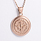 European Style Stainless Steel Peace Pigeon Pendant Necklaces for Women, Rose Gold