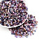6/0 Transparent Colours Glass Seed Beads, Hexagon(Two Cut), Mixed Color, 3.5~4x3~4x3~4mm, Hole: 1~1.2mm, about 6715pcs/pound