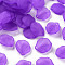 Transparent Frosted Acrylic Pendants, Petaline, Blue Violet, 16x14.5x3mm, Hole: 1.6mm