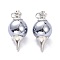 Terahertz Stone Pendants, with Platinum Brass Findings, Cone, 49x20mm, Jump Ring: 10x1.3mm, Inner Diamete3r: 8.7mm