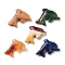 Natural Mookaite/Sodalite/Agate/Rhodonite Sea Animals Pendants, Dolphin Charms, 21~26x32~36.5x5~7mm, Hole: 1.8~2.4mm