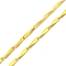 Brass Bar Link Chain Necklaces Making with Clasp, for Beadable Necklace Making, Cadmium Free & Nickel Free & Lead Free, Real 24K Gold Plated, 17.63 inch(44.8cm), Wide: 1.5mm