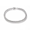 Tarnish Resistant 304 Stainless Steel Cuban Link Chain Bracelets, with Lobster Claw Clasps, Stainless Steel Color, 22cm(8-5/8 inch)