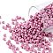 TOHO Round Seed Beads, Japanese Seed Beads, (PF553F) PermaFinish Pink Rose Metallic Matte, 8/0, 3mm, Hole: 1mm, about 222pcs/10g