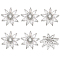 FINGERINSPIRE 6 Pcs Flower Crystal Shank Button 0.7