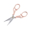 201 Stainless Steel Scissors, Vintage Retro Scissors, for Craft, Needlework, Rose Gold & Stainless Steel Color, 13x5.15x0.55cm