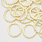 Alloy Pendants, Hammered, Ring, Light Gold, 35x32x2mm, Hole: 1mm