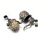 Carved Pot Rack Plating Brass Prayer Box Pendants, Wish Box, Nickel Free, Antique Bronze, 22x12x16mm, Hole: 5x3mm