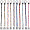 10Pcs 10 Colors Ethnic Style Polyester Glasses Lanyard, Neck Strap for Glasses, with Plastic Buckle, Alloy & Iron Findings, Mixed Color, 715x4x2mm, 1Pc/style