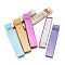 Cardboard Jewelry Boxes for Necklaces, with Bowknot Ribbon Outside and White Sponge Inside, Rectangle, Mixed Color, 21x4~4.3x2.4cm
