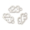 Alloy Connector Charms, Number 23 Links, Platinum, 9.5x17.5x1.8mm, Hole: 2mm, about 1219pcs/1000g