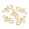 Antique Style Auspicious Clouds Alloy Connector Charms, Golden, 61x37x2mm, Hole: 2mm