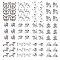 Tibetan Style Alloy Puppy Pendants, Mixed Shapes, Antique Silver, 72pcs/box