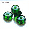 K9 Glass, Imitation Austrian Crystal Beads, Grade AAA, Faceted, Flat Round, Green, 12x7.5mm, Hole: 0.9~1mm