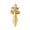 Ion Plating(IP) 304 Stainless Steel Pendants, Sword Charms, Real 18K Gold Plated, 30x13x5.5mm, Hole: 1.6mm