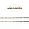 Brass Ball Chains, Ball & Bar Faceted Beaded Chains, Long-Lasting Plated, Soldered, with Spool, Cadmium Free & Nickel Free & Lead Free, Antique Bronze, 1.8x1mm and 1mm, about 301.83 Feet(92m)/roll