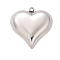 304 Stainless Steel Pendants, Heart Charm, Anti-Tarnish, Stainless Steel Color, 30x29x12mm, Hole: 2mm
