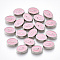 Alloy Enamel Cabochons, Fit Floating Locket Charms, Oval with Hope, Pink, Platinum, 5.5x8.5x2mm