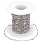 10M/32.8 Feet Silver Paper Clip Chain Bulk Brass Cable Chain with Spool Drawn Elongated Oval Paperclip Soldered Roll Link Connector Chains for Jewelry Making Necklaces Bracelets DIY Crafts