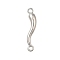 Brass Horn of Plenty Connector Charms, Long-Lasting Plated, Lead Free & Cadmium Free, Rack Plating, Platinum, 20.5x4.5x3.5mm, Hole: 1.4mm