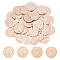 40Pcs 2 Colors 304 Stainless Steel Charms, Textured, Flat Round with Bumpy, Mixed Color, 15x1mm, Hole: 1.2mm, 20pcs/color