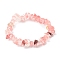 Chip Watermelon Stone Glass Stretch Beaded Bracelets for Kids, Inner Diameter: 1-3/4 inch(4.5cm)