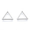 Non-Tarnish 201 Stainless Steel Linking Rings, Triangle, Stainless Steel Color, 12x13.5x1mm, Inner Diameter: 7.5x8.5mm