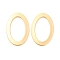 Brass Linking Rings, Cadmium Free & Nickel Free & Lead Free, Oval Connector, Real 18K Gold Plated, 24.5x16x1mm, Inner Diameter: 18.5x10.5mm