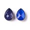 Faceted Glass Cabochons, Changing Color Mood Cabochons, teardrop, Colorful, 10x7x4.6mm