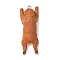 Opaque Resin Pendants, Dog, with Platinum Iron Loop, Sandy Brown, 49x18.5x11.5mm, Hole: 2mm