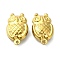 Ion Plating(IP) 304 Stainless Steel Pendants, Owl Charms, Real 18K Gold Plated, 18x11x5mm, Hole: 1mm