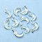 Opalite Pendants, with Platinum Brass Loops, Moon, 29x18~21x7~10mm, Hole: 6x3mm