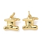 Rack Plating Brass Pendants, Long-Lasting Plated, Lead Free & Cadmium Free Charms, with Jump Ring, Real 18K Gold Plated, 11.5x11.5x5.5mm, Hole: 3mm