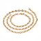 304 Stainless Steel Jewelry Sets, Necklaces and Bracelets, with Lobster Clasps, Golden, 23.6 inch(60cm), 8-5/8 inch(22cm)