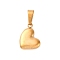 304 Stainless Steel Charms, Puffed Heart, Golden, 14x10x3mm, Hole: 6x2.5mm