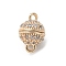 Brass Micro Pave Cubic Zirconia Magnetic Clasps, Cadmium Free & Nickel Free & Lead Free, Round, Real 18K Gold Plated, 9.5x6.5mm, Hole: 1.2mm