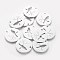 Non-Tarnish 304 Stainless Steel Pendants, Flat Round with Bird, Stainless Steel Color, 20x1.1mm, Hole: 1.5mm