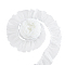 SUPERFINDINGS 5Yards White Ruffle Lace Trim Pleated Lace Ribbon 8cm Width Net Lace Trim Wave Edge Lace Trim Organza Ruffled Fabric Trimmings Fabric Lace Trim