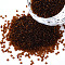 15/0 Transparent Czech Glass Seed Beads, Round, Sienna, 1.5x1mm, Hole: 0.5mm, about 500g/bag