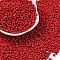 8/0 Baking Paint Glass Seed Beads, Round Hole, Teardrop, Red, 3x2mm, Hole: 1mm, about 416pcs/10g