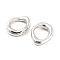 Non-Tarnish 304 Stainless Steel Linking Rings, Irregular Oval, Stainless Steel Color, 17x13x4mm, Inner Diameter: 10x8.5mm