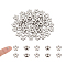 60Pcs 304 Stainless Steel Beads, Flower, Stainless Steel Color, 5.5x2mm, Hole: 1.8mm
