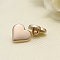 Alloy Shank Buttons, 1-Hole, Heart, Matte Gold Color, 11mm