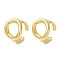Rack Plating Brass Oval Cuff Earrings for Women, Cadmium Free & Lead Free, Long-Lasting Plated, Real 18K Gold Plated, 16x15.5mm